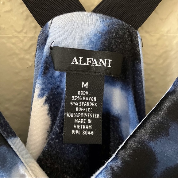 Alfani Stretch Racer back V-neck Tank top with ruffle Size M - Picture 6 of 11